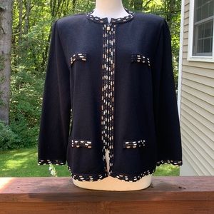 Vintage St John Collection Black Zipper Jacket